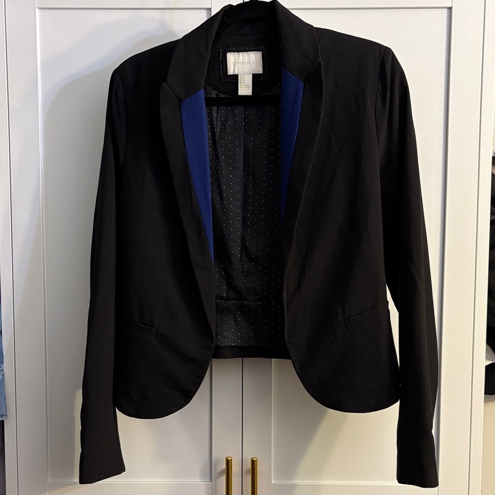 Forever 21 Black Blazer with Blue Accents